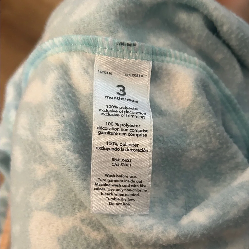 Carter's Baby Light Blue Unicorn Pattern